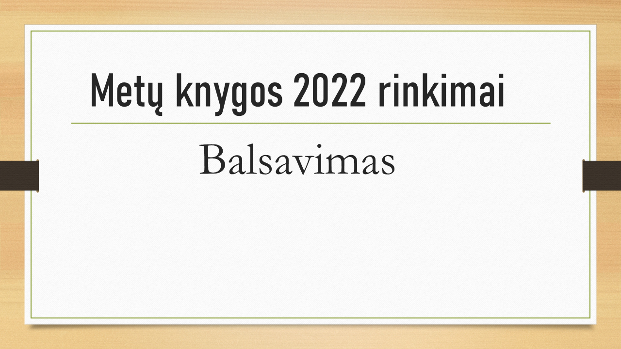 Metų knygos rinkimai. Balsavimas